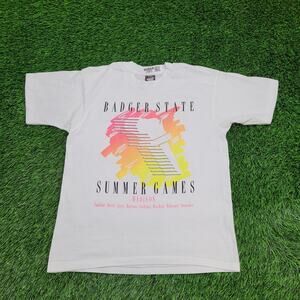 Vintage Badger State Summer Games Shirt Womens Large 19x25